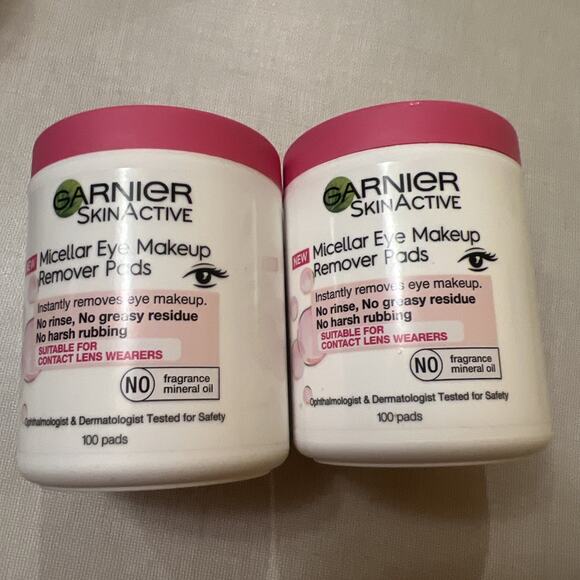 Garnier Skin Active Micellar Eye Makeup Remover Pads 100Ct Lot 2 Retired Sealed - Picture 1 of 2